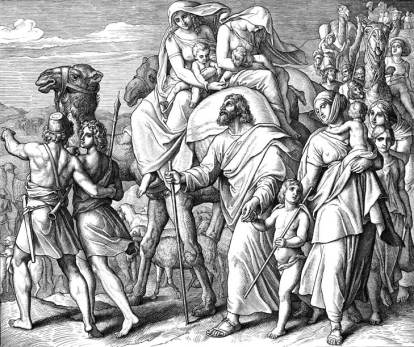 Gen_31_17-18.Carolsfeld.JacobLeavesForCanaan