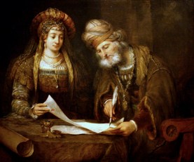 Aert_de_Gelder_-_Esther_y_Mardoqueo_escribiendo_la_primera_carta_del_Purim.jpg